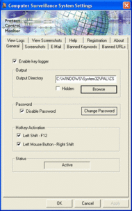 PAL Computer Surveillance System 2004 screenshot